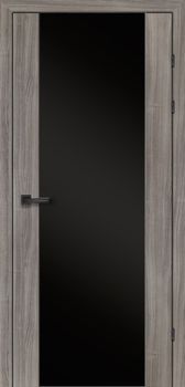 Міжкімнатні двері Брама ПВХ чорний триплекс 17.3
