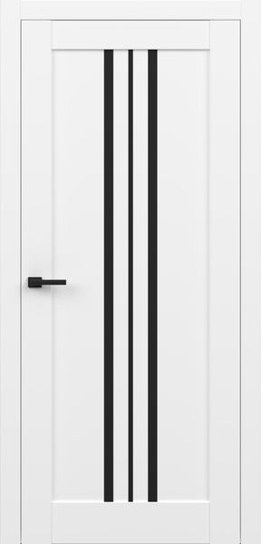 Білий гладкий, скло чорний лакобель