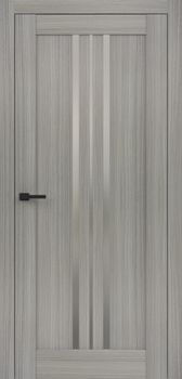 Міжкімнатні двері Брама 16.02 скло сатин/чорне