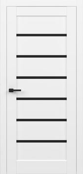 Міжкімнатні двері Брама 16.03 скло сатин/чорне