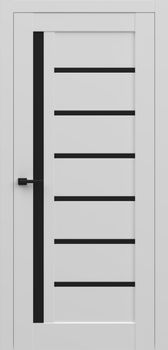 Міжкімнатні двері Брама 16.04 скло сатин/чорне