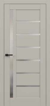 Міжкімнатні двері Брама 16.04 скло сатин/чорне