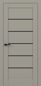 Міжкімнатні двері Брама 16.15 скло сатин/чорне