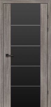 Міжкімнатні двері Брама 17.3 M триплекс білий/чорний з молдингом