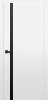 Міжкімнатні двері Брама 2.71 скло триплекс біле/чорне