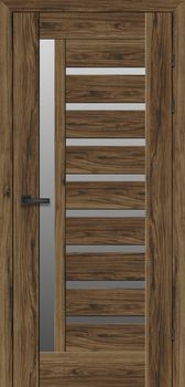 Міжкімнатні двері Брама ПВХ скло сатин 18.29, декор: Дуб катанія