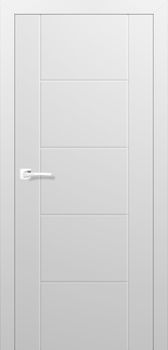 Міжкімнатні двері Брама УФ-фарба з фрезеруванням 7.03, декор: Біла фарба