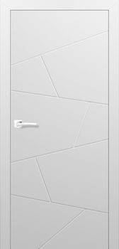 Міжкімнатні двері Брама УФ-фарба з фрезеруванням 7.06, декор: Біла фарба