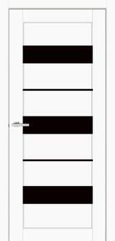 Міжкімнатні двері Europe Doors Данія скло сатин/чорне