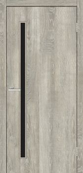 Міжкімнатні двері Europe Doors Естонія скло сатин/чорне