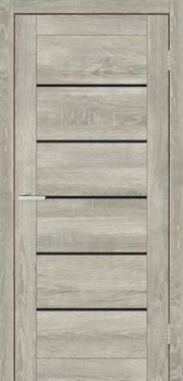 Міжкімнатні двері Europe Doors Іспанія скло сатин/чорне