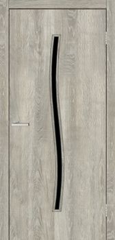 Міжкімнатні двері Europe Doors Хорватія скло сатин/чорне