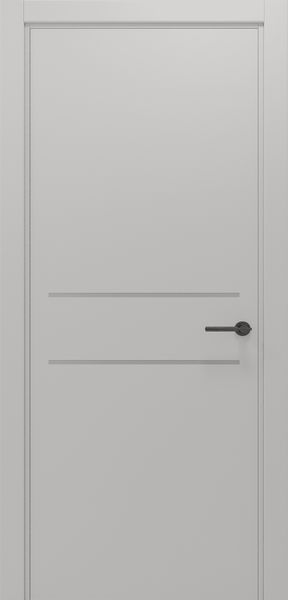 Білий матовий з сірим молдингом