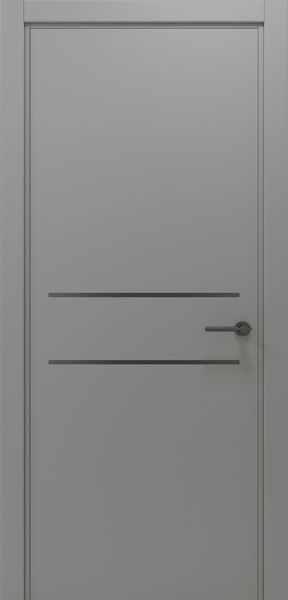 Сірий матовий з чорним молдингом