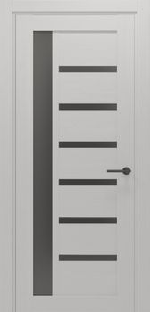 Міжкімнатні двері Gorgania Ґрофа скло сатин/чорне