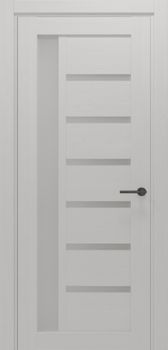 Міжкімнатні двері Gorgania Ґрофа скло сатин/чорне