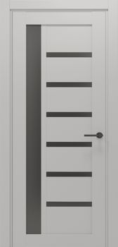 Міжкімнатні двері Gorgania Ґрофа скло сатин/чорне