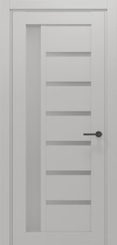 Міжкімнатні двері Gorgania Ґрофа скло сатин/чорне