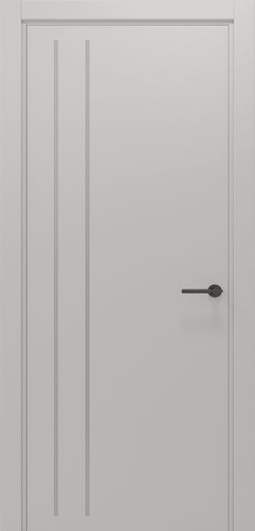 Білий матовий з сірим молдингом