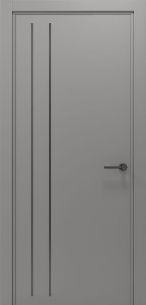 Сірий матовий з чорним молдингом