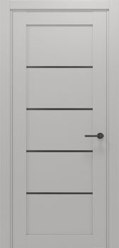 Міжкімнатні двері Gorgania Магура скло сатин/чорне