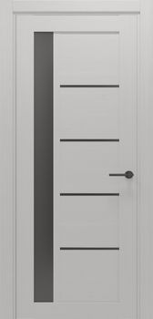 Міжкімнатні двері Gorgania Петрос скло сатин/чорне