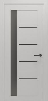 Міжкімнатні двері Gorgania Петрос скло сатин/чорне