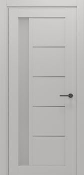 Міжкімнатні двері Gorgania Петрос скло сатин/чорне