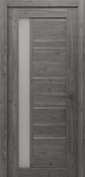 Міжкімнатні двері Gorgania Петрос скло сатин/чорне