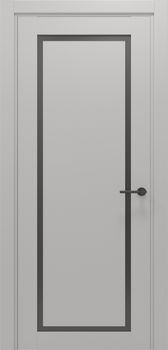 Міжкімнатні двері Gorgania ПВХ, скло сатин/чорне Яворина, декор: Білий матовий