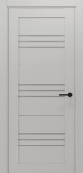 Міжкімнатні двері Gorgania Руна скло сатин/чорне