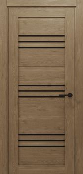 Міжкімнатні двері Gorgania Руна скло сатин/чорне