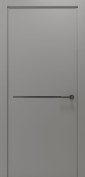 Сірий матовий з чорним молдингом