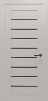 Міжкімнатні двері Gorgania Стримба скло сатин/чорне