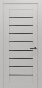 Міжкімнатні двері Gorgania Стримба скло сатин/чорне