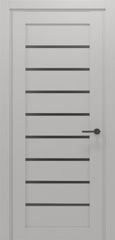 Міжкімнатні двері Gorgania Стримба скло сатин/чорне