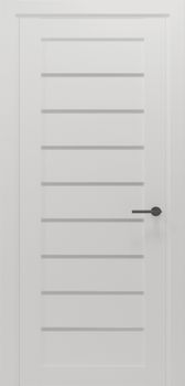 Міжкімнатні двері Gorgania Стримба скло сатин/чорне