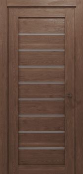 Міжкімнатні двері Gorgania Стримба скло сатин/чорне