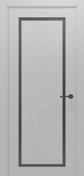 Міжкімнатні двері Gorgania Яворина скло сатин/чорне