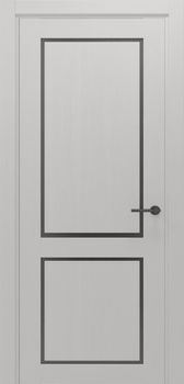 Міжкімнатні двері Gorgania Яворина+ скло сатин/чорне