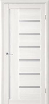 Міжкімнатні двері Luxdoors Б'янка скло сатин/чорне
