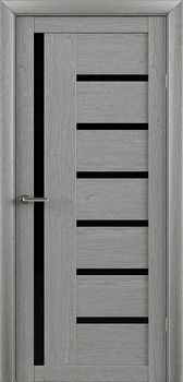 Міжкімнатні двері Luxdoors Б'янка скло сатин/чорне