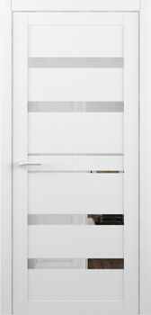 Міжкімнатні двері Luxdoors Дрезден дзеркало/скло сатин/чорне