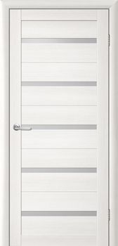 Міжкімнатні двері Luxdoors Флора скло сатин/чорне