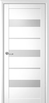 Міжкімнатні двері Luxdoors Прага скло сатин/чорне