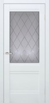 Міжкімнатні двері Luxdoors Рим глухі/скло сатин