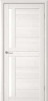 Міжкімнатні двері Luxdoors Тіна скло сатин/чорне