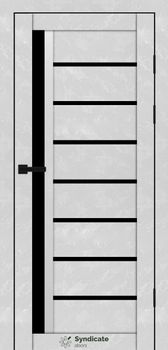 Міжкімнатні двері Максі MD-01 скло сатин/чорне