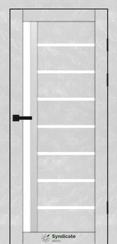 Міжкімнатні двері Максі MD-01 скло сатин/чорне