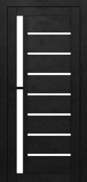 Бетон чорний, скло сатин